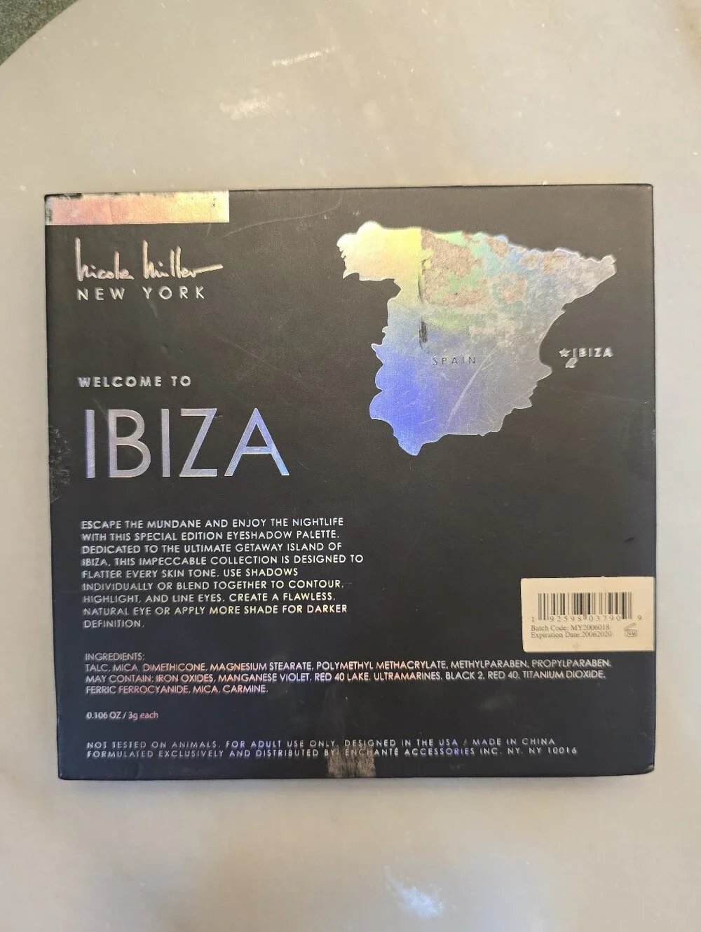 Nicole Miller Ibiza Eyeshadow Palette/Warm Pink & Gold Shades